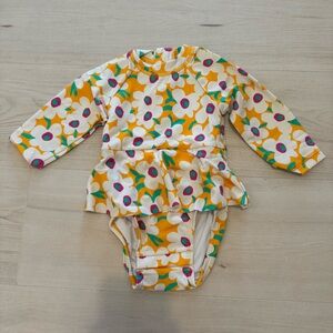 Hanna Andersson Baby One-Piece Skirted Rashguard Swimsuit